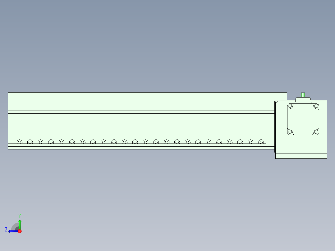 托盘制动器定位夹具右视图