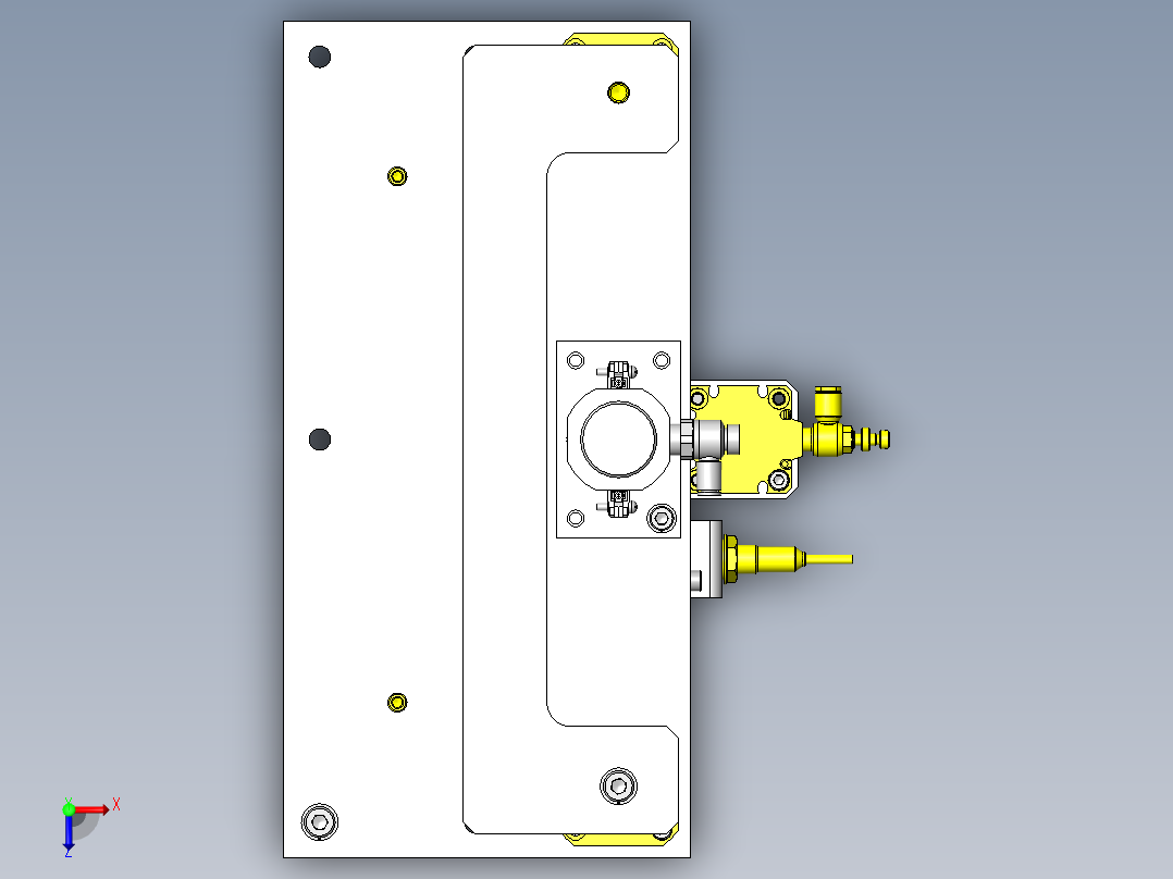 托盘装入装置俯视图
