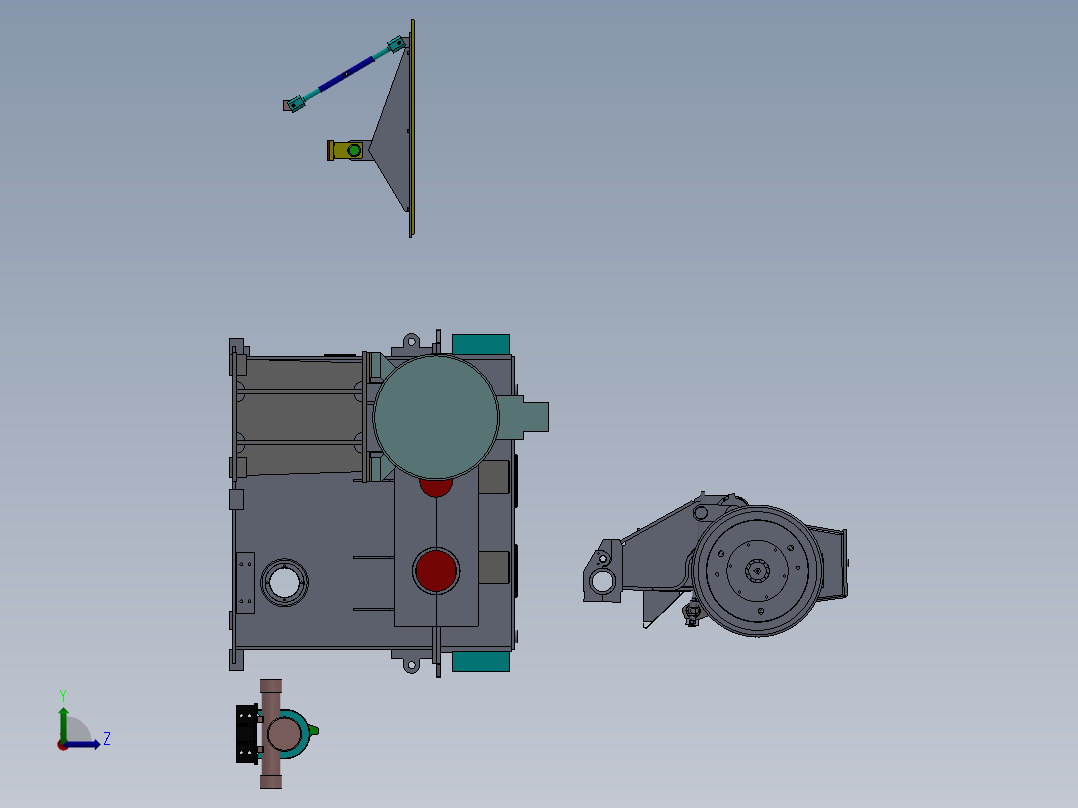 冷轧机出口飞剪左视图