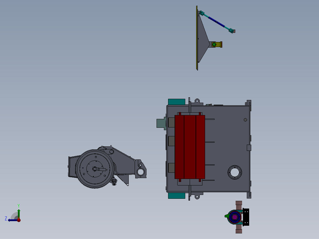 冷轧机出口飞剪右视图