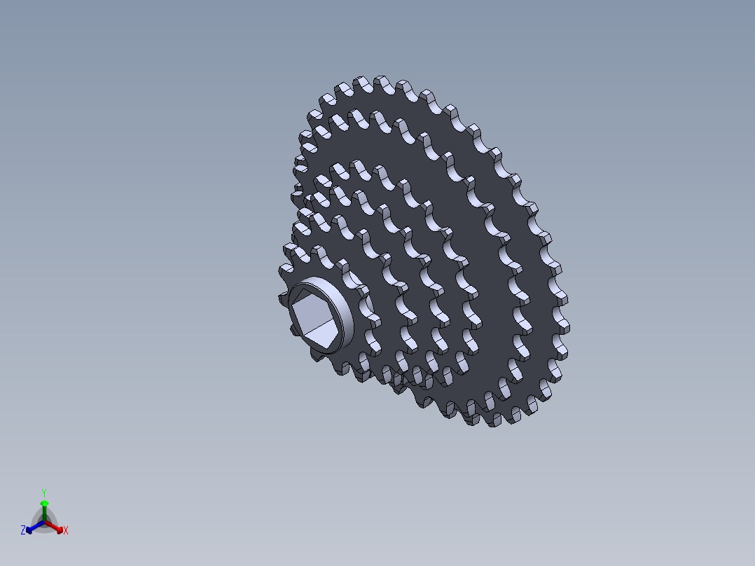 农机用变速链轮 - 副本正等轴测图
