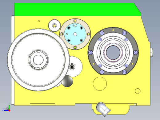 液压换档结构齿轮箱右视缩略图