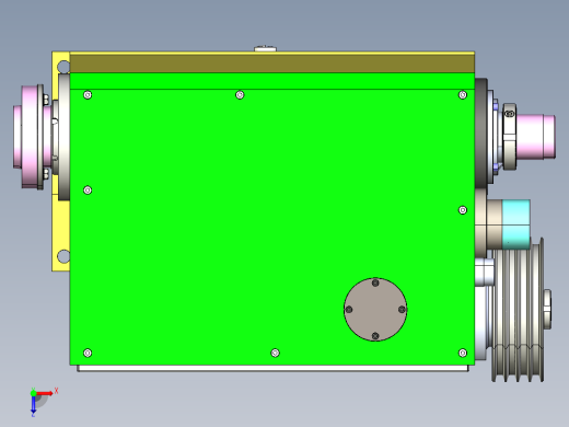 液压换档结构齿轮箱俯视缩略图