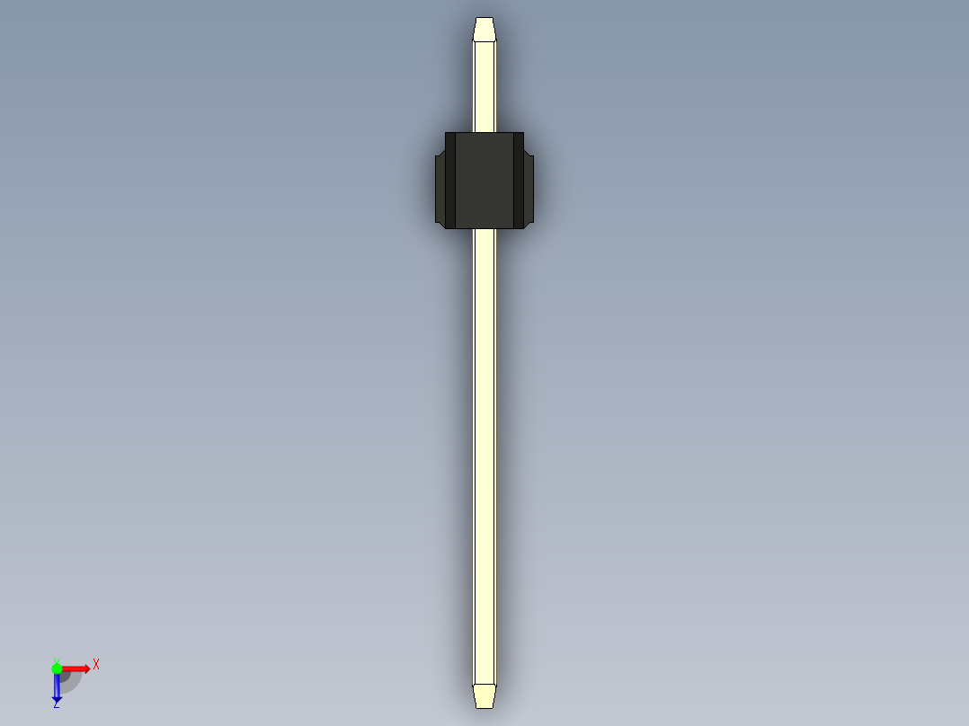 彩色公头100mil（2.54mm）系列-DS1021_black_2x01p_100mil_Type5_rev1.0俯视图