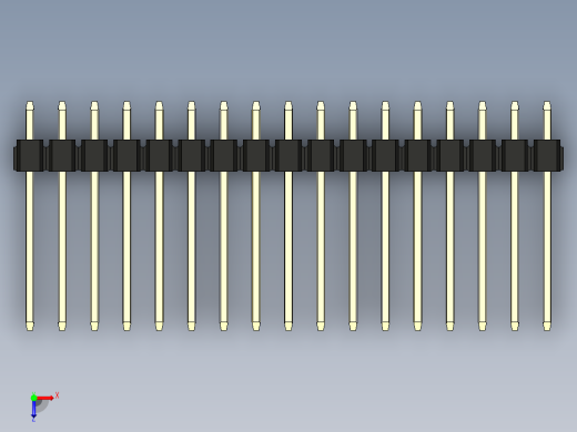 彩色公头100mil（2.54mm）系列-DS1021_black_3x17p_100mil_Type5_rev1.0俯视缩略图