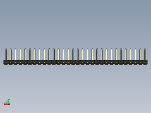 彩色公排针 100mil 2.54mm 系列-DS1022_black_30p_100mil_TypeU_rev1.0后视缩略图