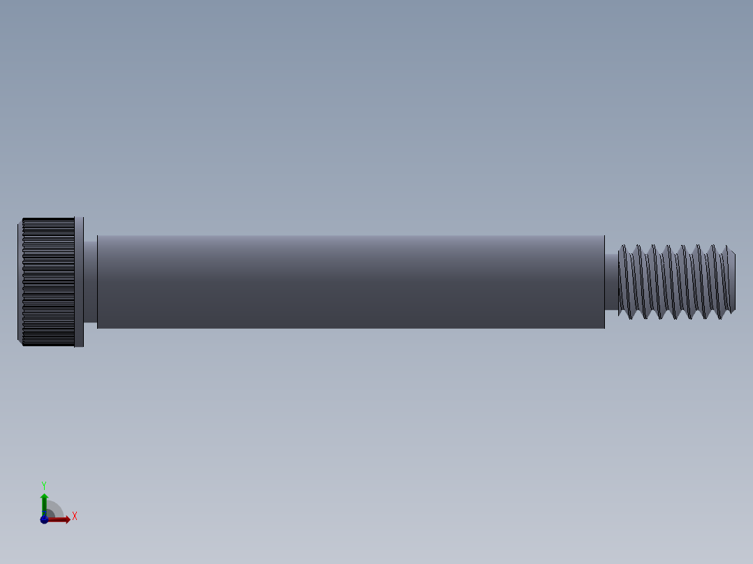 内六角螺螺栓-SB 0.25-20 x 1.75.SLDPRT前视图