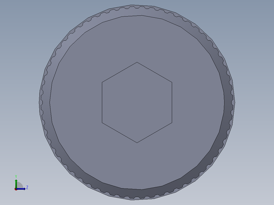 内六角螺螺栓-SB 0.25-20 x 1.75.SLDPRT左视图