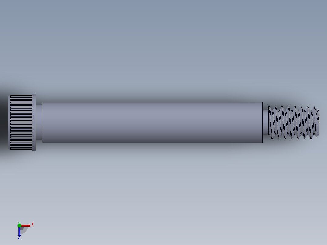 内六角螺螺栓-SB 0.25-20 x 1.75.SLDPRT俯视图