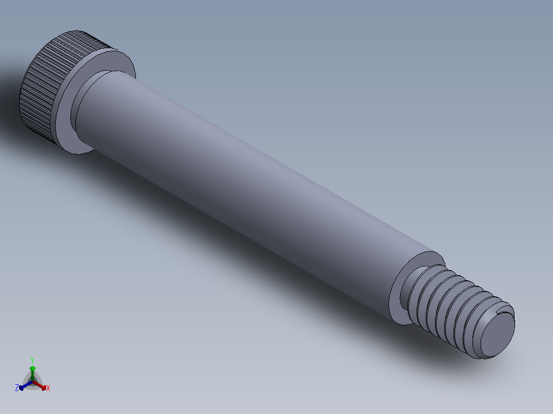 内六角螺螺栓-SB 0.25-20 x 1.75.SLDPRT正等轴测图