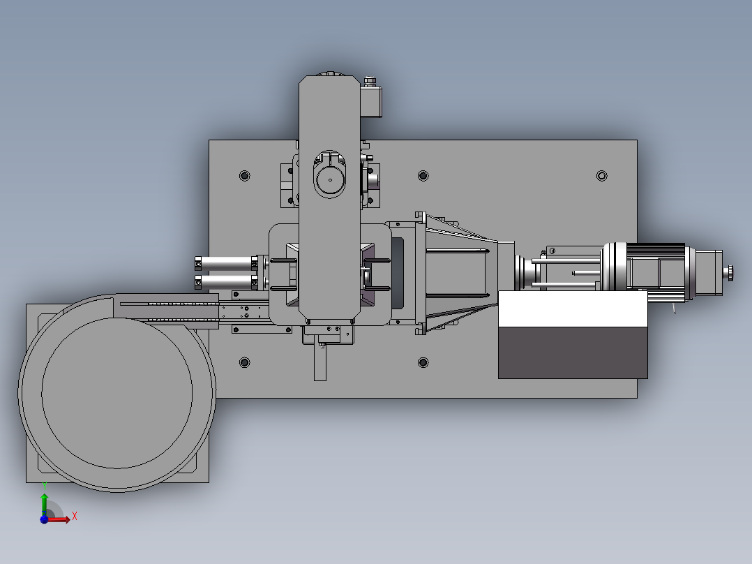 全自动攻牙机双向多头（STEP）前视图