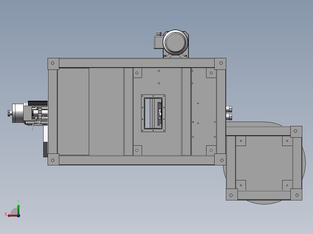 全自动攻牙机双向多头（STEP）后视图