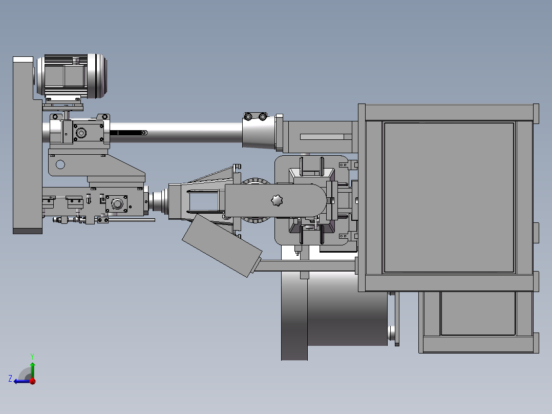 全自动攻牙机双向多头（STEP）右视图