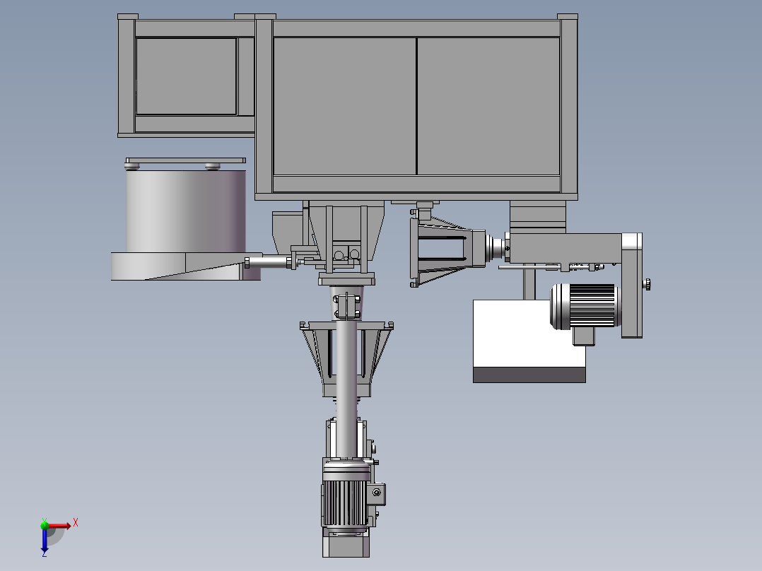 全自动攻牙机双向多头（STEP）俯视图