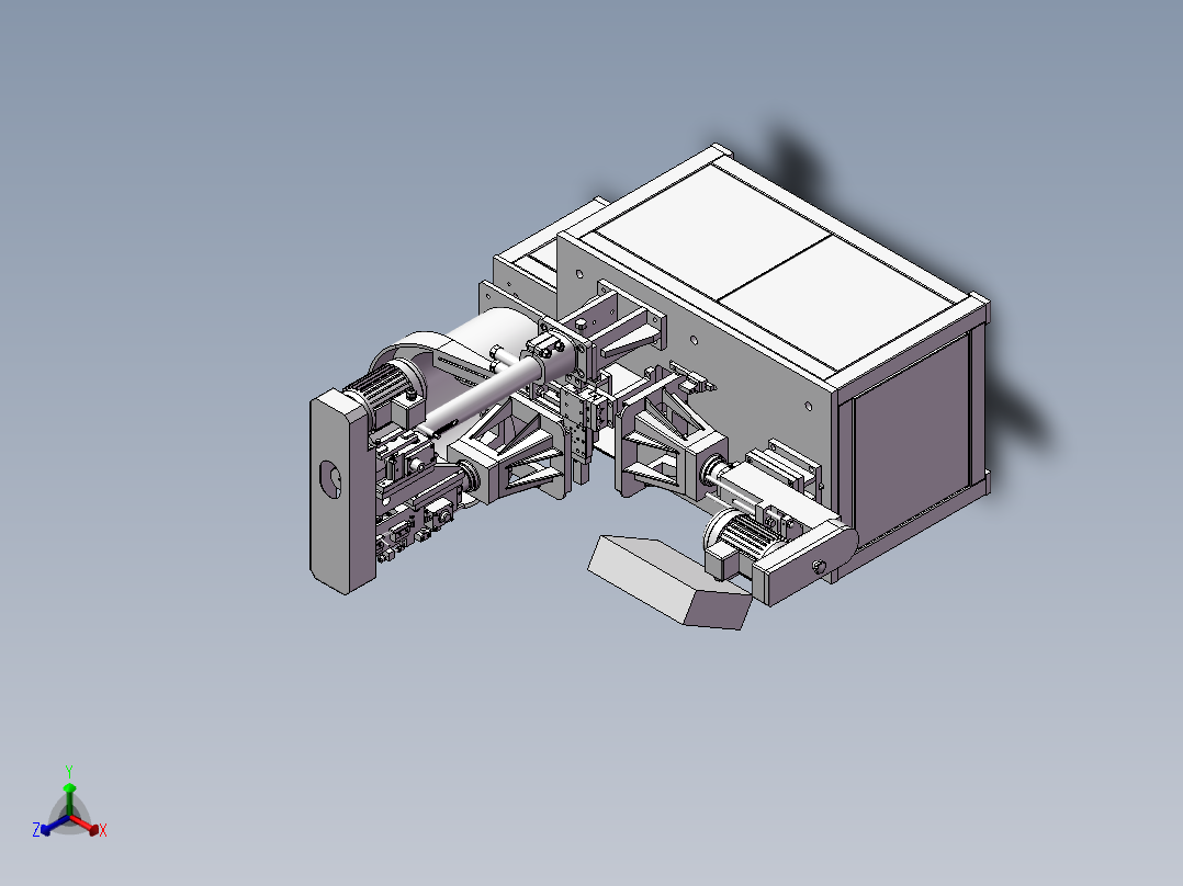 全自动攻牙机双向多头（STEP）正等轴测图