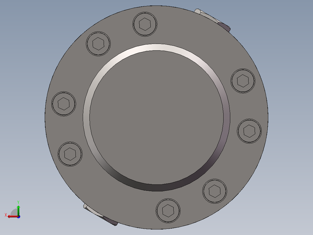 轴向柱塞泵模型后视图