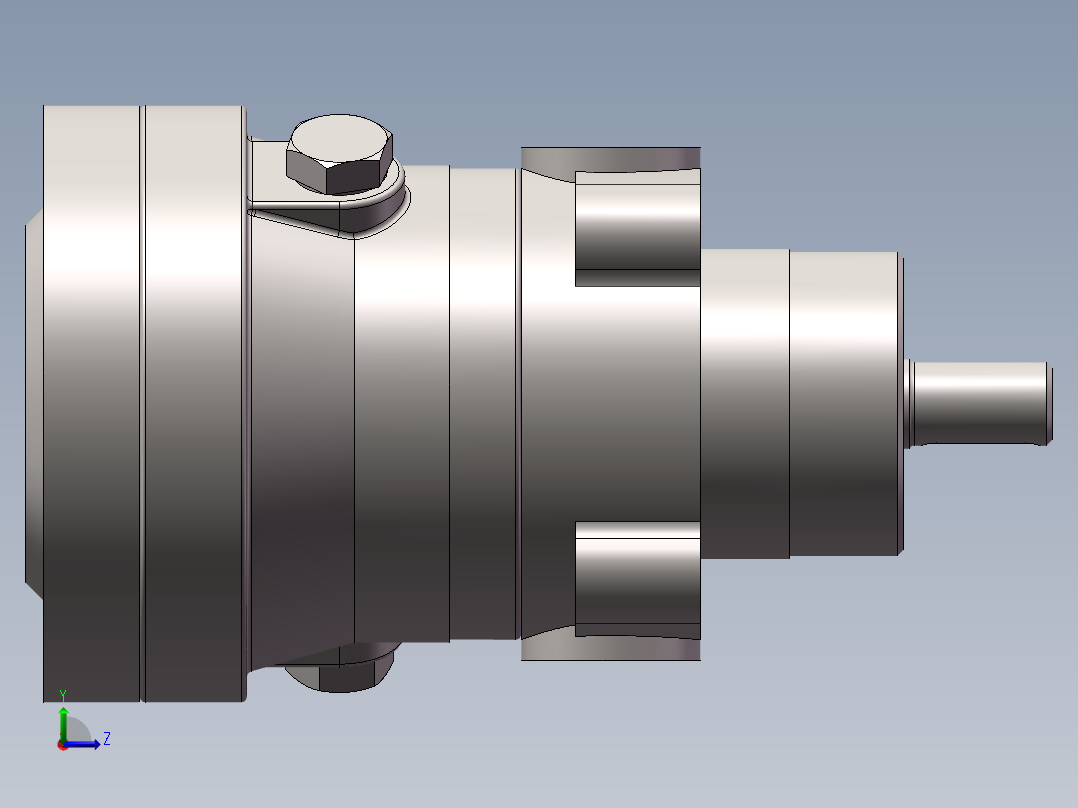 轴向柱塞泵模型左视图