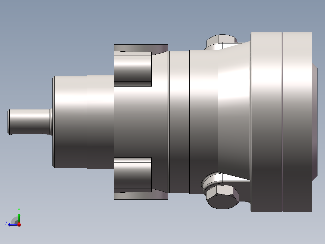 轴向柱塞泵模型右视图