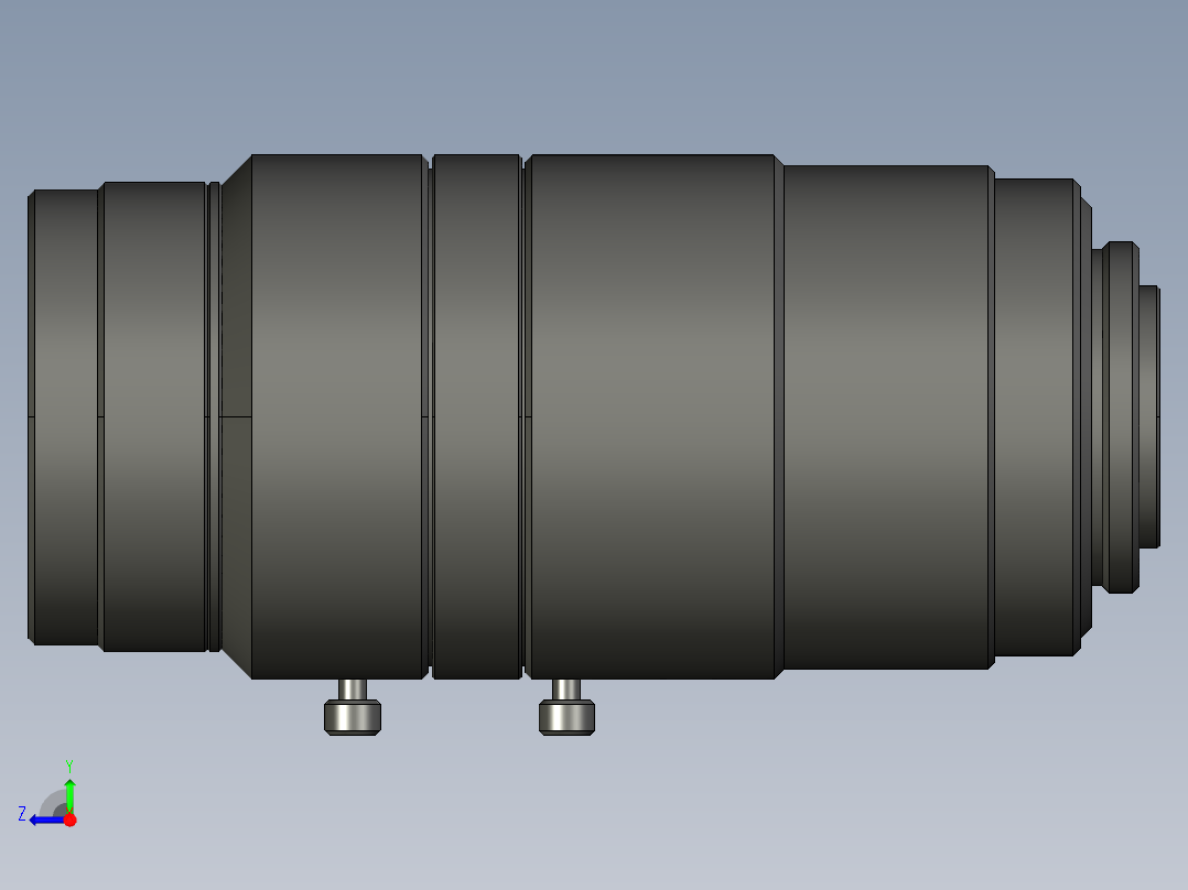 基恩士CA-LHR50_kc图纸模型右视图