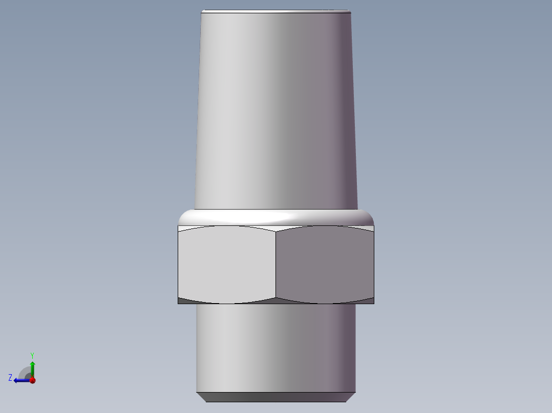 气动接头-消音器BSL01(1分)右视图