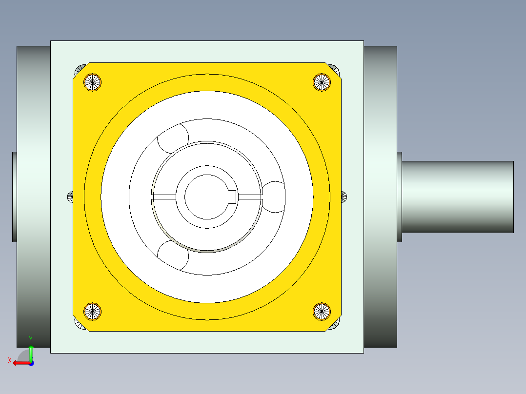 换向器PW140单轴 PLX120-L2 28-110-145-M8.stp后视图