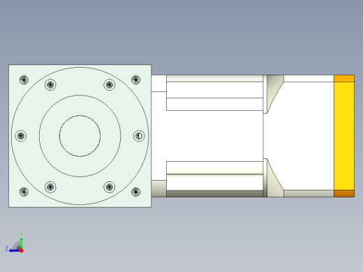 换向器PW140单轴 PLX120-L2 28-110-145-M8.stp右视缩略图