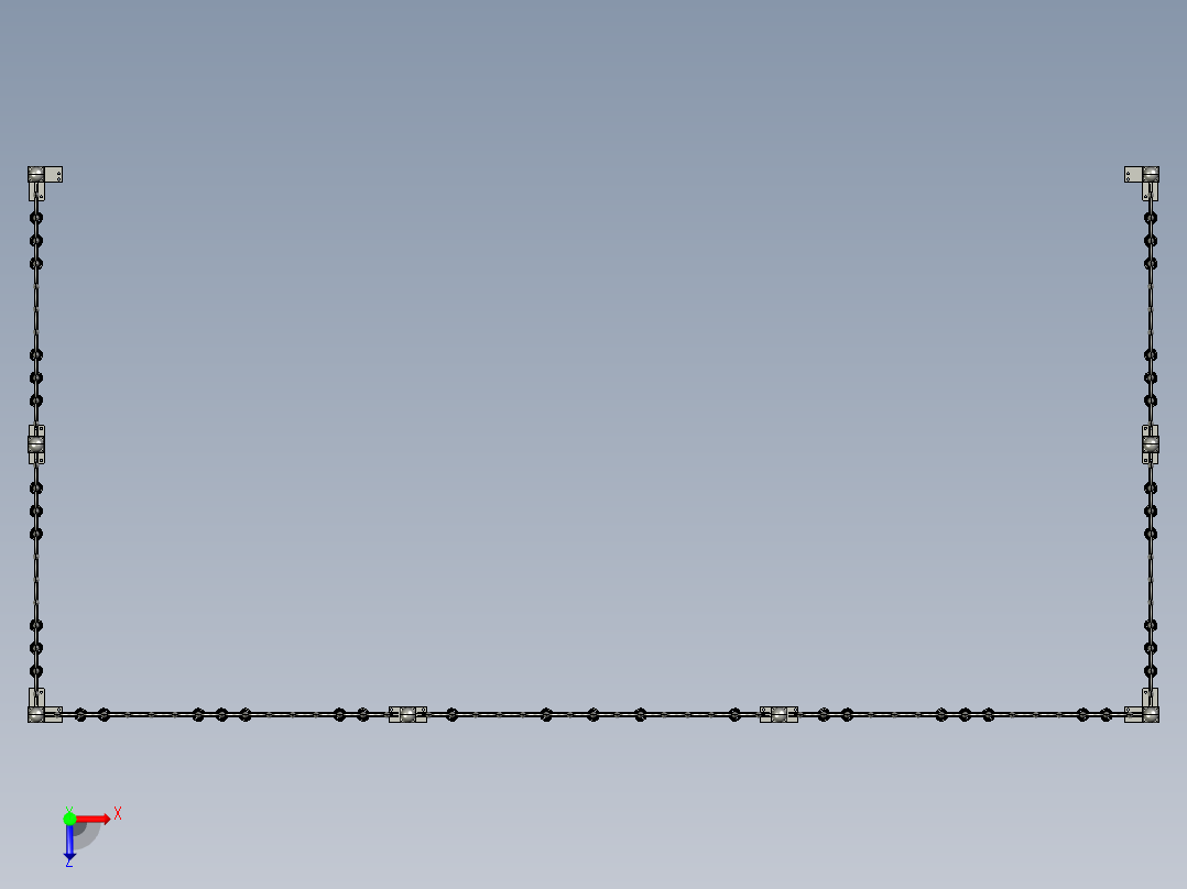 篱笆铁金属俯视图