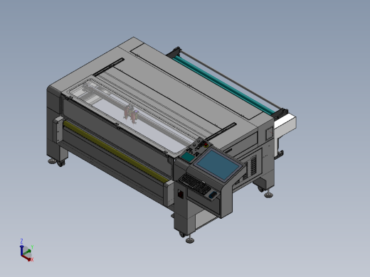 激光切割机密网输送线正等轴测缩略图