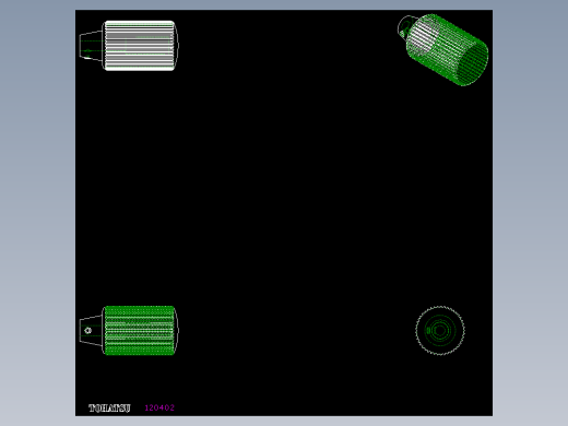 滾花把手(軟膠被覆)I.168-SOFT-2D多系列多零件图纸模型