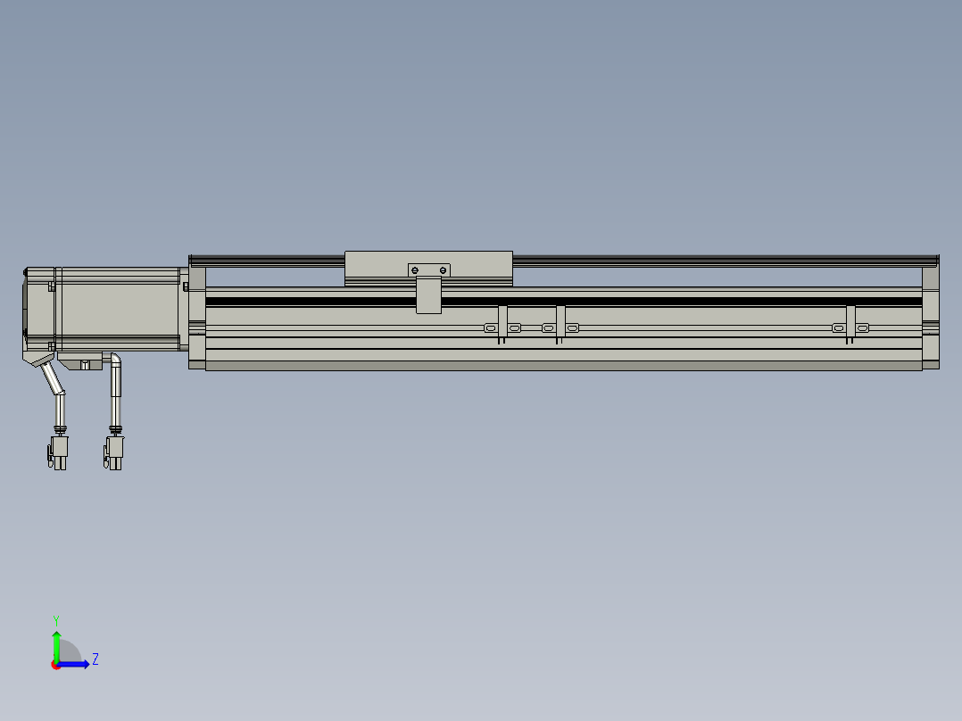 东锦丝杆传动-直线滑台模组DH120-C-250-BC-P400W-C3左视图