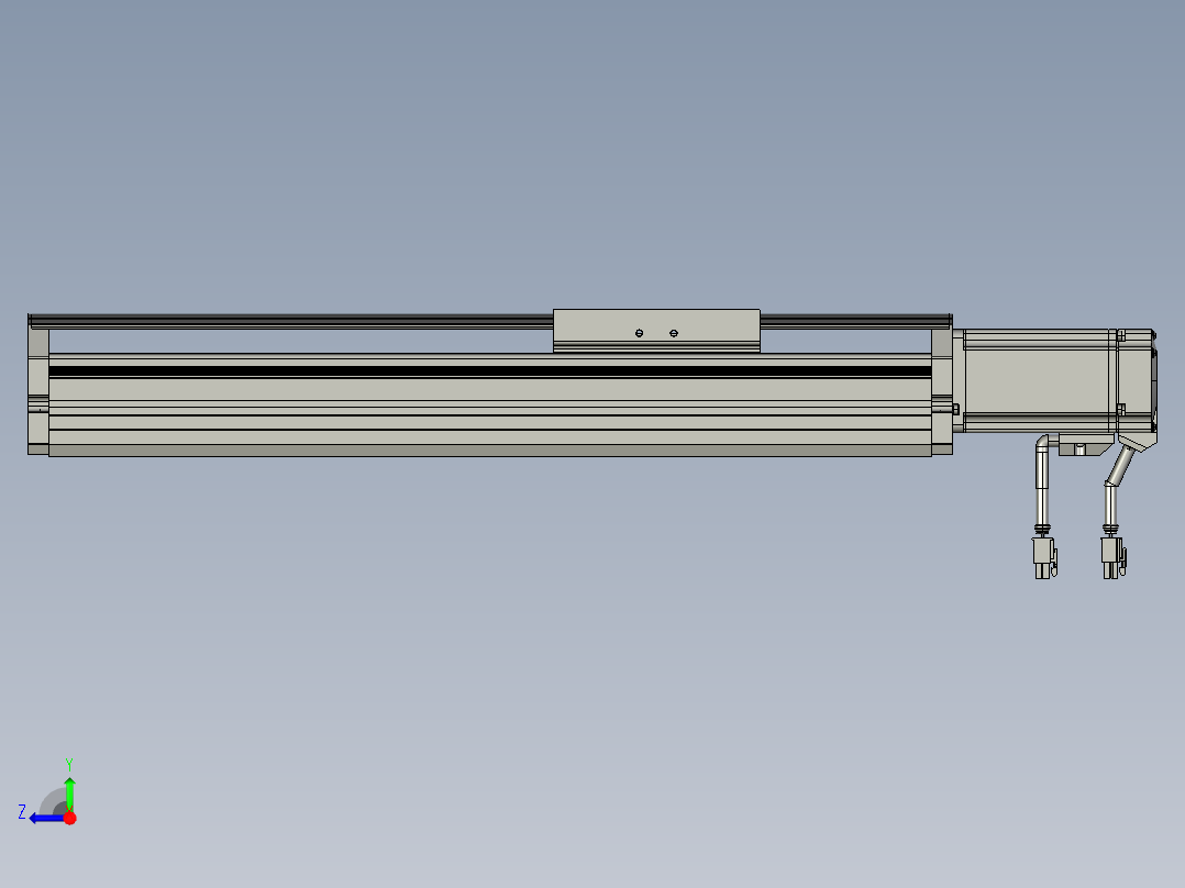 东锦丝杆传动-直线滑台模组DH120-C-250-BC-P400W-C3右视图