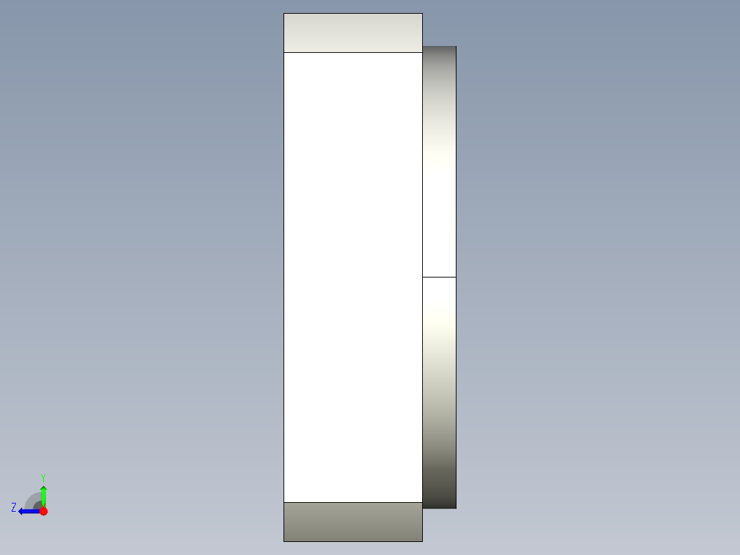 軸承座(凸緣型)BSRN-3D多系列多零件图纸模型右视图
