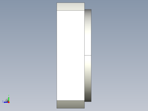 軸承座(凸緣型)BSRN-3D多系列多零件图纸模型右视缩略图