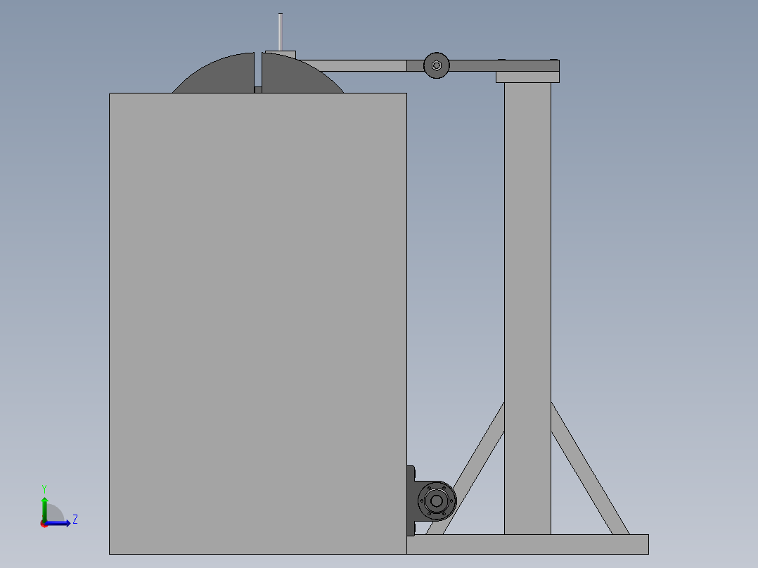 DN100 缠绕变直径机构设计左视图