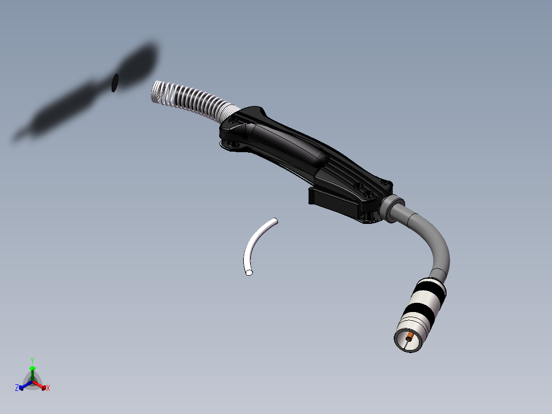 手工焊枪模型正等轴测图