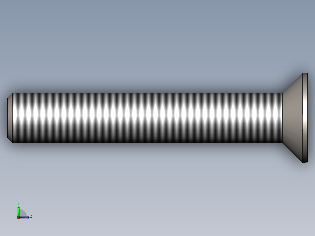 内梅花头螺钉左视图
