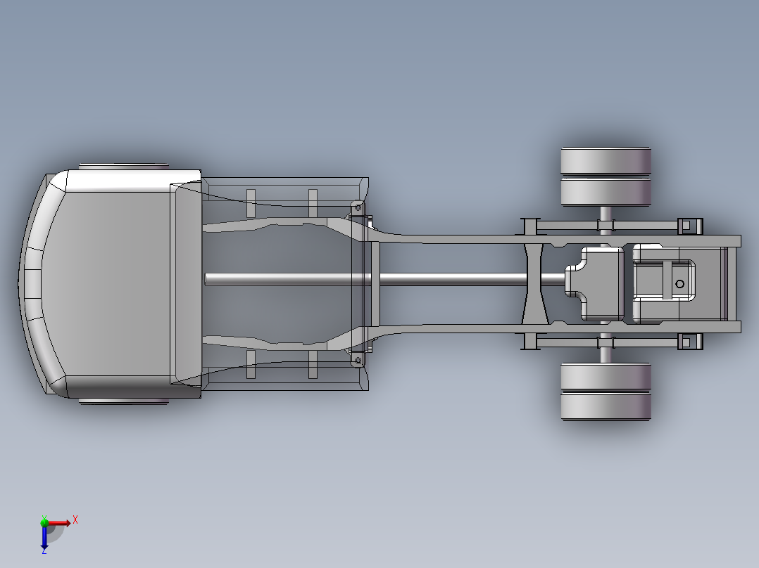 房车底盘模型俯视图
