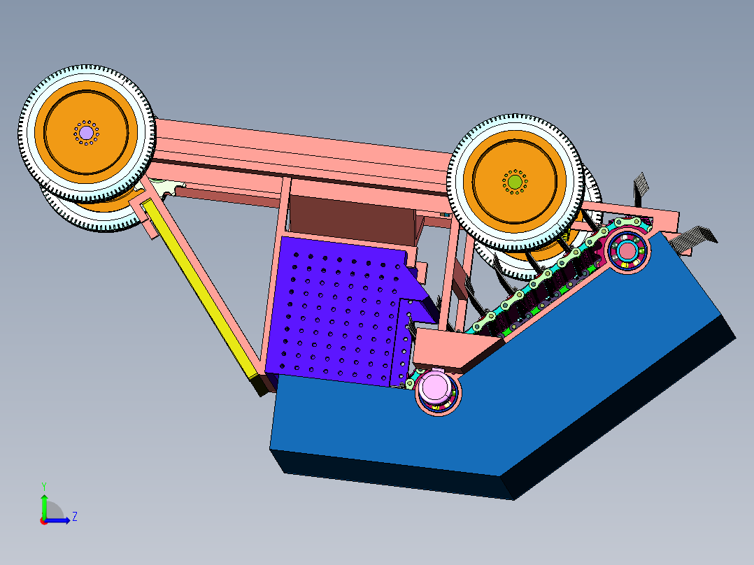 小型农田开荒整地捡石头机器左视图
