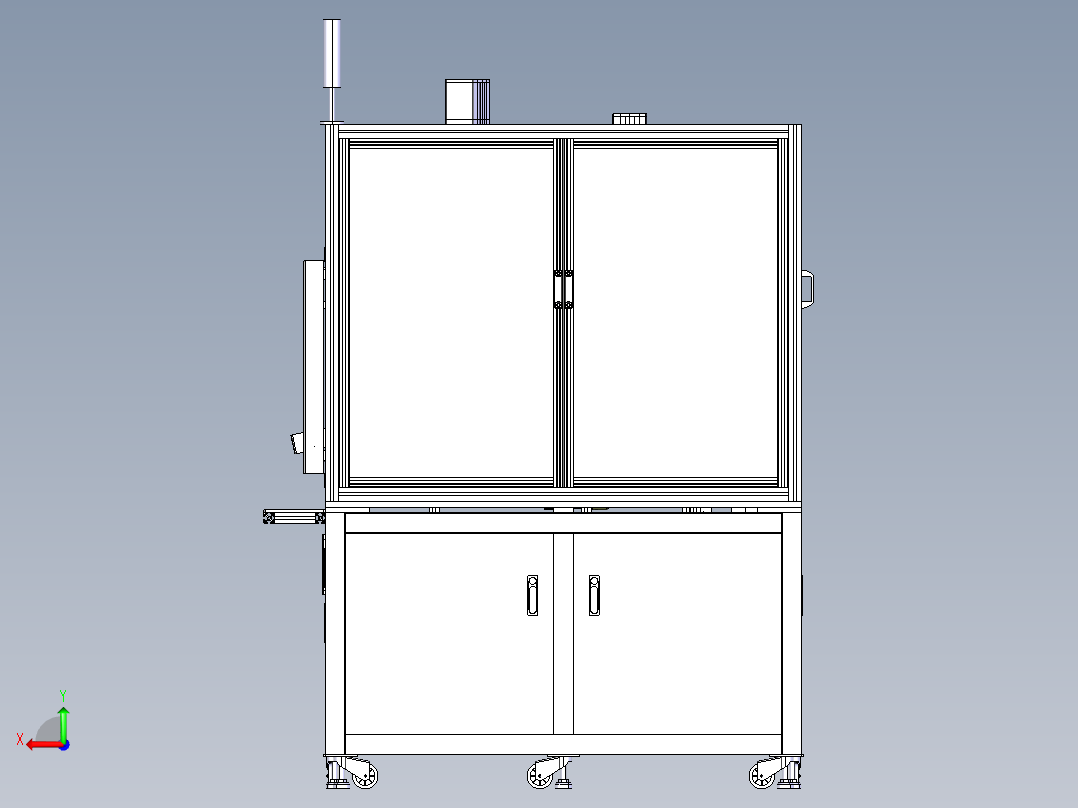 小零件自动上料装配设备后视图