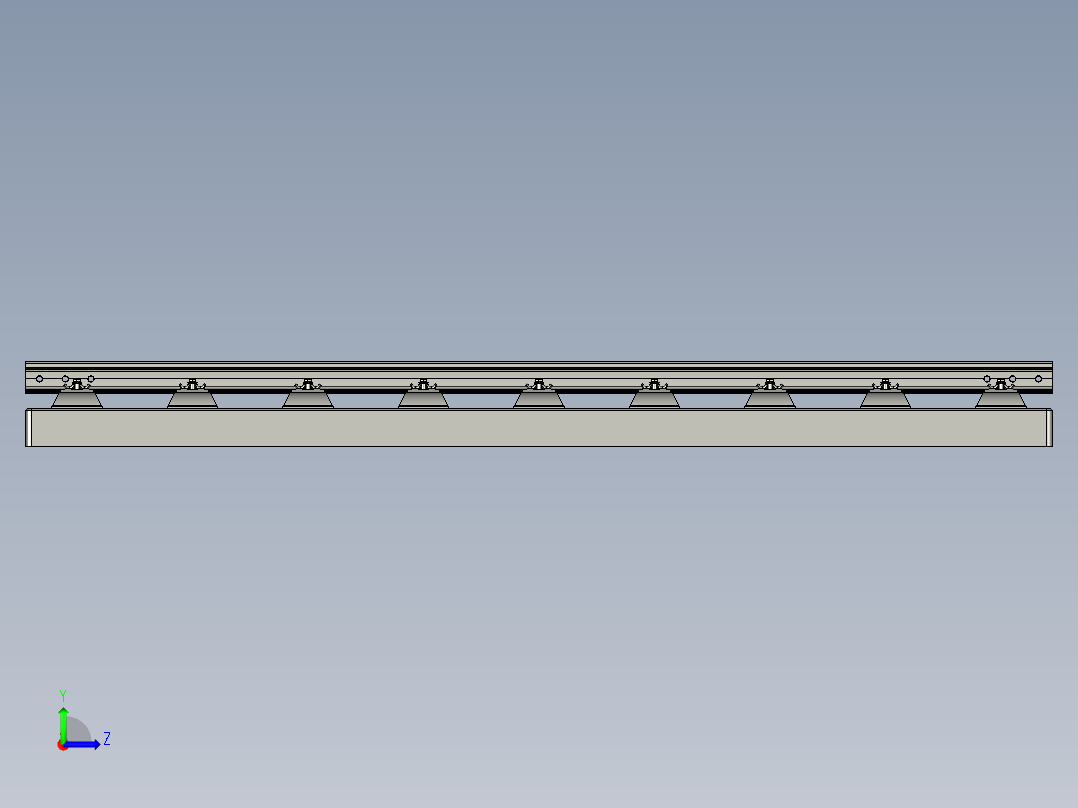 CRTSⅢ型板式无砟轨道铁路模型资料左视图