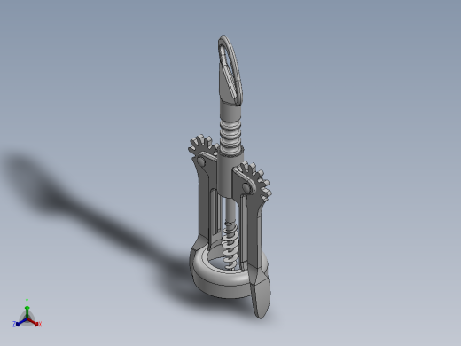 螺旋开瓶器17正等轴测缩略图