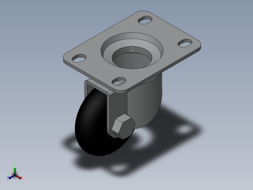 65万向脚轮正等轴测缩略图