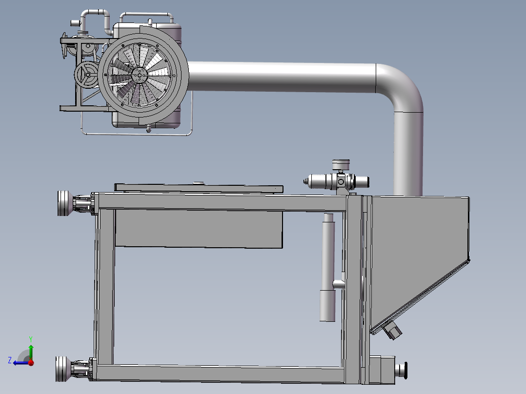 自动端面打磨机sw21右视图