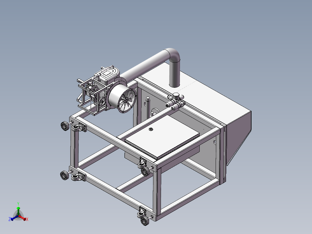 自动端面打磨机sw21正等轴测图