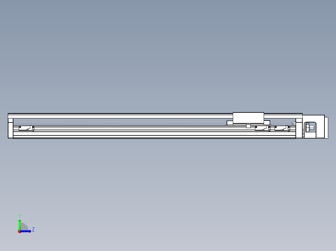 TPA-KNR-130E-2525C-L800A1-M-H40-N3线性模块铝制底座左视图