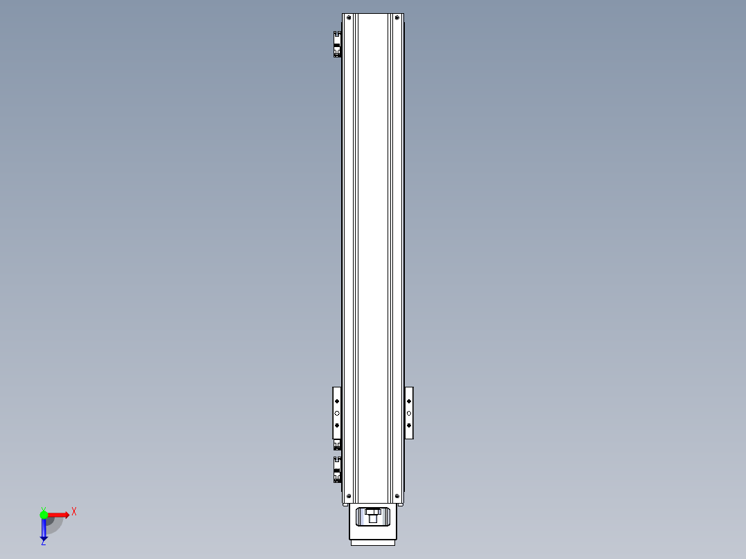 TPA-KNR-130E-2525C-L800A1-M-H40-N3线性模块铝制底座俯视图