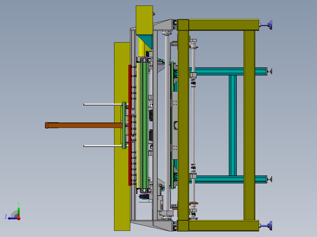 电视机膜片压合设备sw21可编辑右视图