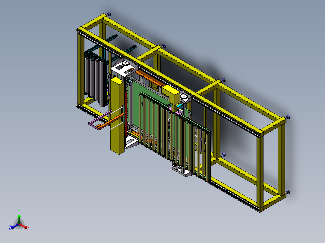 电视机膜片压合设备sw21可编辑正等轴测图