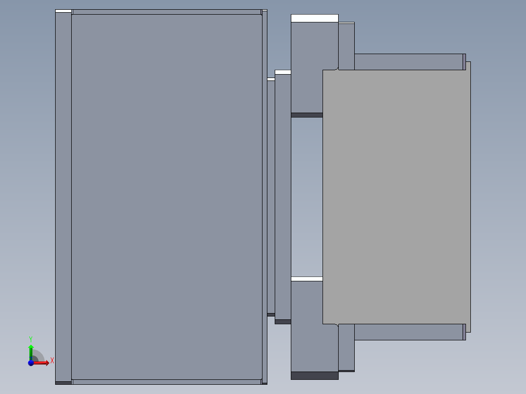 震动机文件（sw18可编辑+工程图+bom）前视图