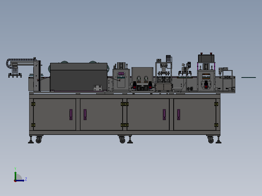 软包电芯自动焊接线sw14可编辑左视图